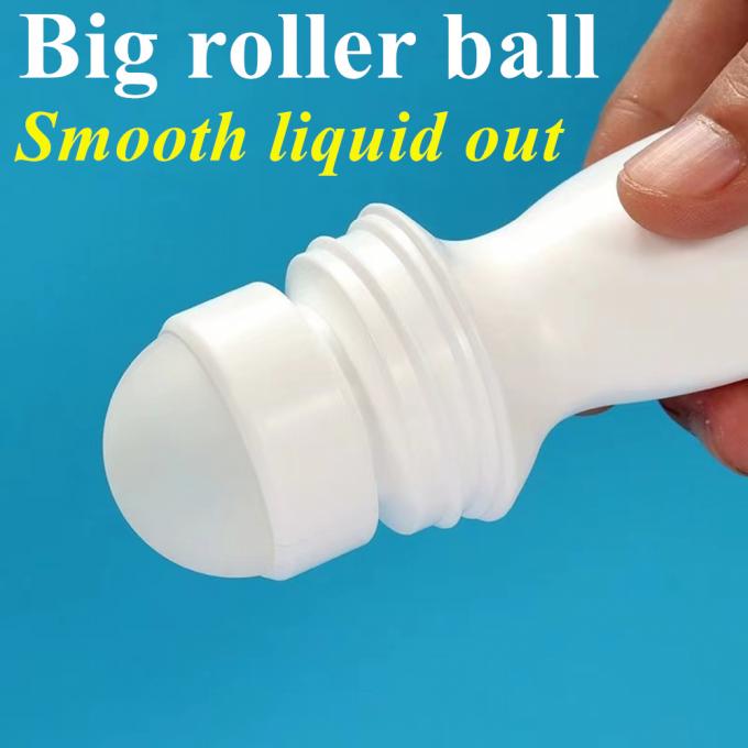 Plastic Roller Bottles 50ml 60ml Empty Refillable Roll on Deodorant Bottle Travel Roller Ball Bottles with Black Cap