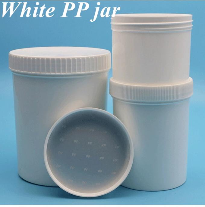 Hot Sale 150ml 250ml 500ml 1000ml Cream Container Packaging Round Shoulder White Black Blue PP Cosmetic Jar with Plastic Lid