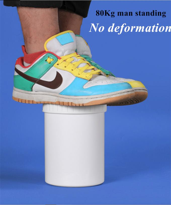 Empty Skin Cream Cosmetic Containers Double Wall 150g 250g 500g PP White Blue Plastic Cosmetic Ointment Jar