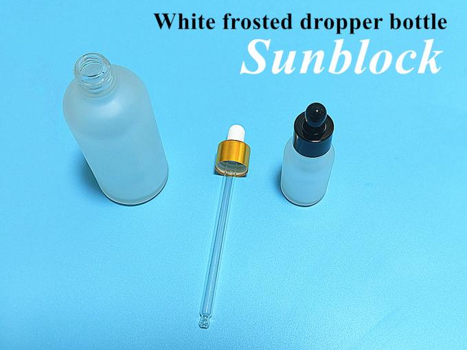 5ml 10ml 15ml 20ml Opal White Frosted Glass Dropper Bottle with Pipette for Essential Oil