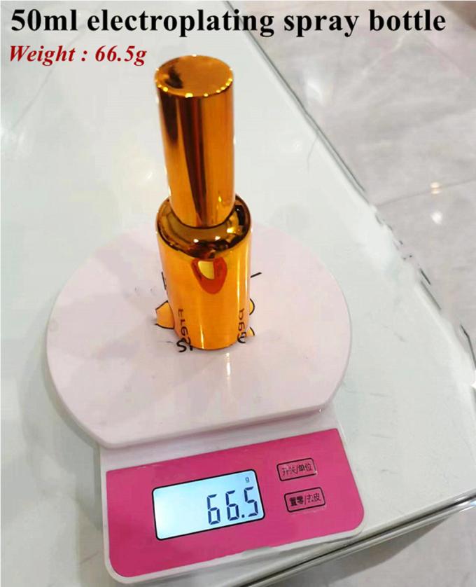 30ml 50ml Electropplating Gold Silver Glass Spray Cosmetics Bottle Gold Essential Oil Bottle