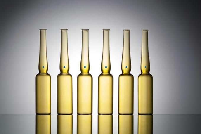 10ml Amber Moulded Glass Ampoules for Antibiotics Transparent Moulded Injection Glass Ampoule Bottles with Blue Cut Point Mark