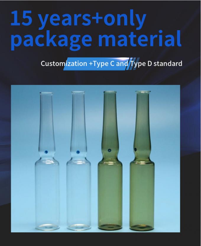 1ml 2ml 5ml 10ml New Borosilicate Glass Printed Whitening Ampoules Injection High Quality Glass Vial Ampoule Bottle