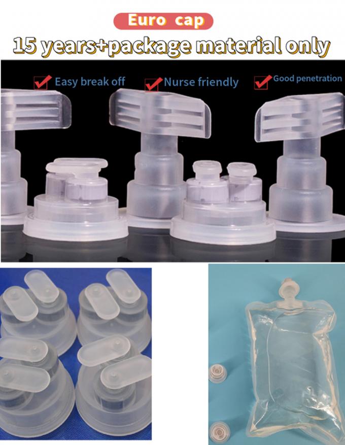 White PP 30mm 32mm Plastic Euro Caps for PP Infusion Bottles IV Infusion Bags
