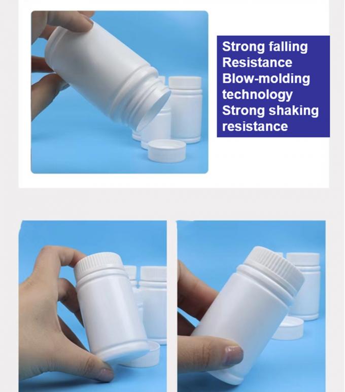 40ml 50ml HDPE Child Proof Medicine Plastic Bottle Vitamin C White Capsule Container Plastic Pill Medicine Bottle