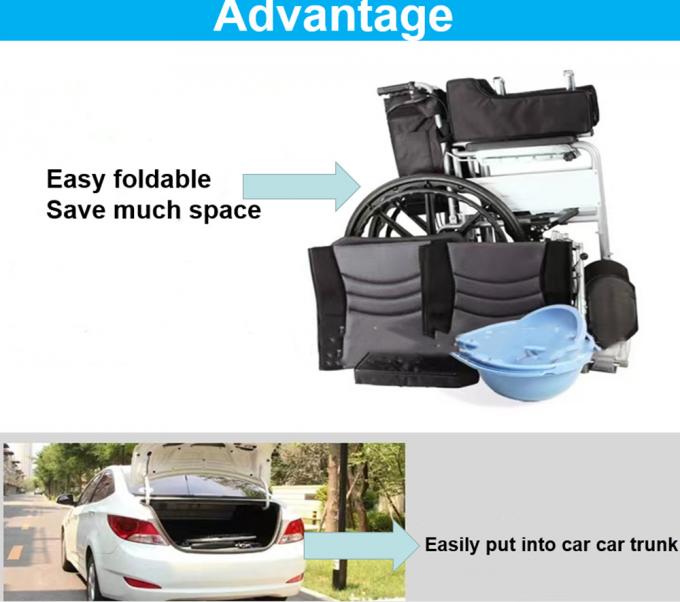 Hospital Elderly Cerebral Palsy Height Adjustable Lightweight Handicapped Foldable Wheelchair