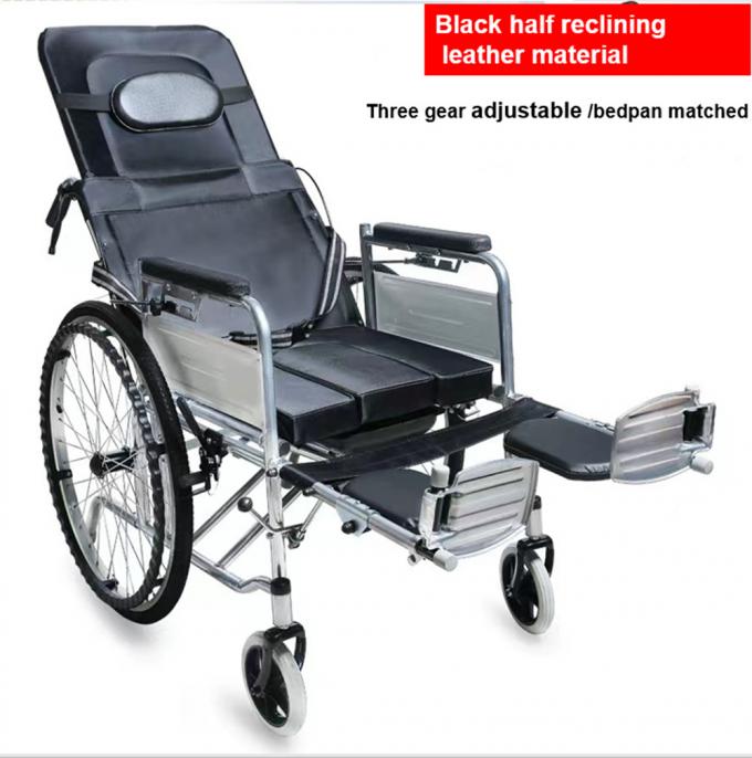 Cheap Disabled Elderly Patient Child Reclining Folding Lightweight Economical Manual Wheelchair