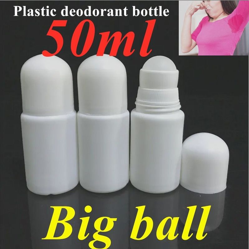 30 ml 50 Ml 60 ml Olor corporal de aceite esencial rellenable Rollo de plástico HDPE vacío en botellas de desodorante Bola de rodillo
