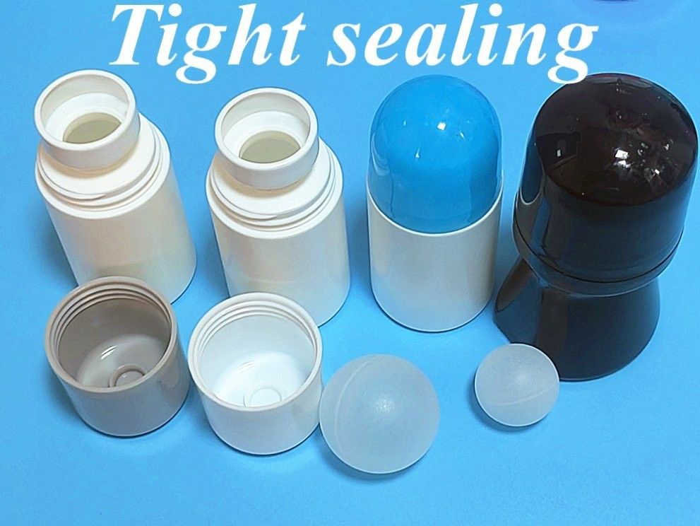 30 ml 50 ml 60 ml Botella de desodorante de plástico PE blanco vacío rollo rellenable en botellas para perfumes rodillo de sudor en botella