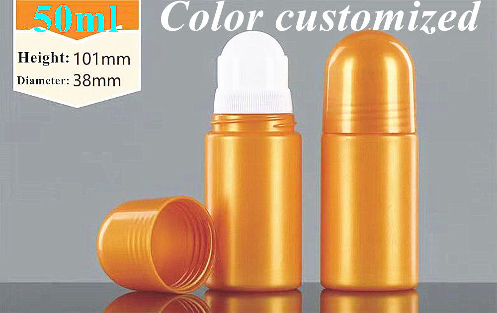 30 ml 50 ml 60 ml Botella de desodorante de plástico PE blanco vacío rollo rellenable en botellas para perfumes rodillo de sudor en botella