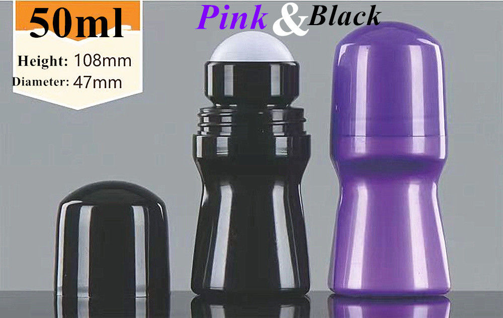 30 ml 50 ml 60 ml Botella de desodorante de plástico PE blanco vacío rollo rellenable en botellas para perfumes rodillo de sudor en botella