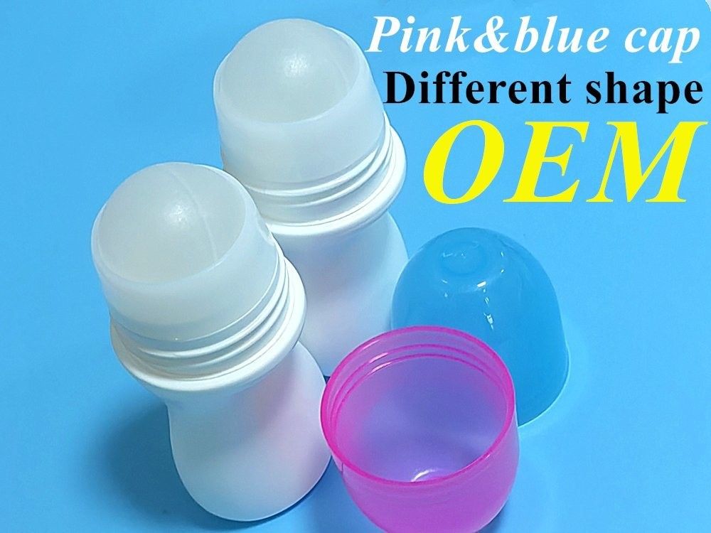 Diseño de última generación 30 Ml 50 Ml 60 Ml Recargable de desodorante HDPE blanco Rollo de plástico en botella