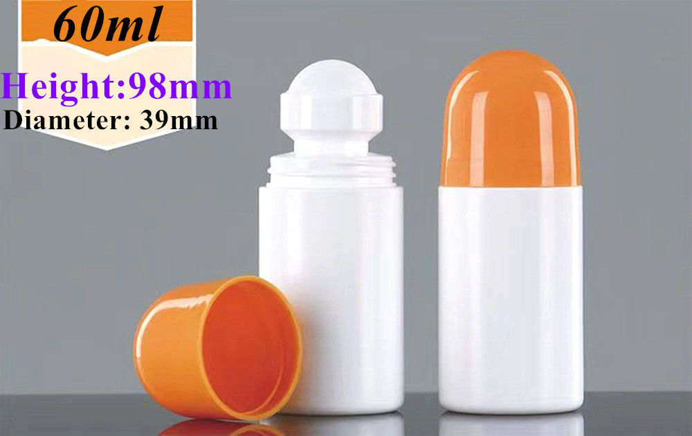 30 ml 50 ml HDPE plástico Desodorante vacío Óleo esencial Rollo en plástico Botella Olor corporal Perfume Roller plástico en botella
