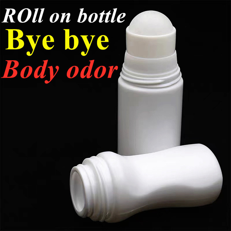 30 ml 50 ml 60 ml HDPE plástico blanco plástico desodorante de aceite esencial rollo en botella con bola de rodillo