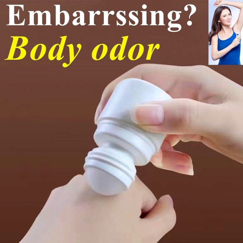 30 ml 50 ml 60 ml HDPE plástico blanco plástico desodorante de aceite esencial rollo en botella con bola de rodillo