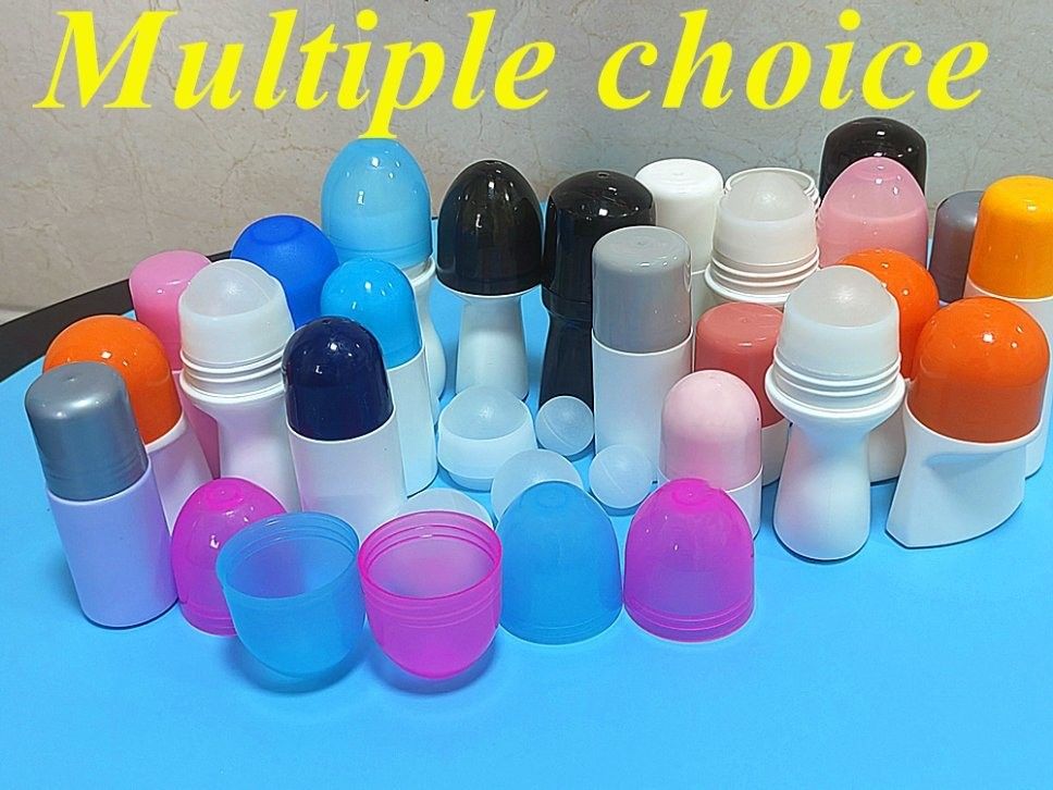 30 ml 50 ml 60 ml Botella de plástico blanco en rodillo de HDPE Botella de desodorante en rodillo vacía recargable portable en rodillo de viaje en botella