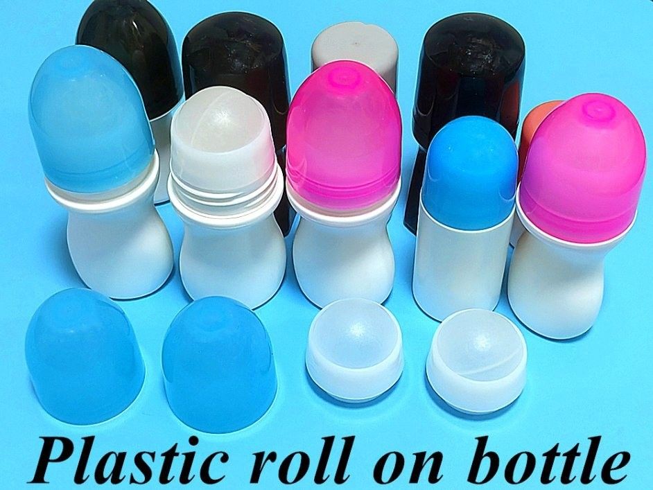 HDPE 30ml 50ml 60ml 100ml Rollo de plástico en blanco Botella de rollo redondo cilíndrico Contenedor de desodorante con rollo en bola