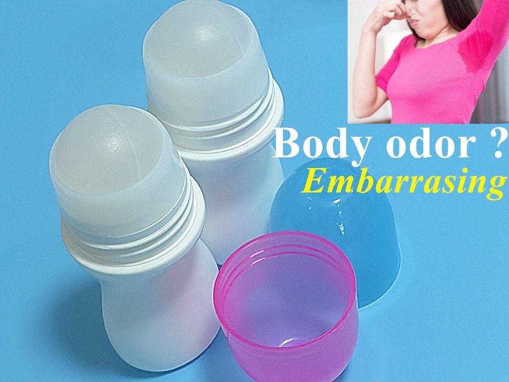 HDPE 30ml 50ml 60ml 100ml Rollo de plástico en blanco Botella de rollo redondo cilíndrico Contenedor de desodorante con rollo en bola