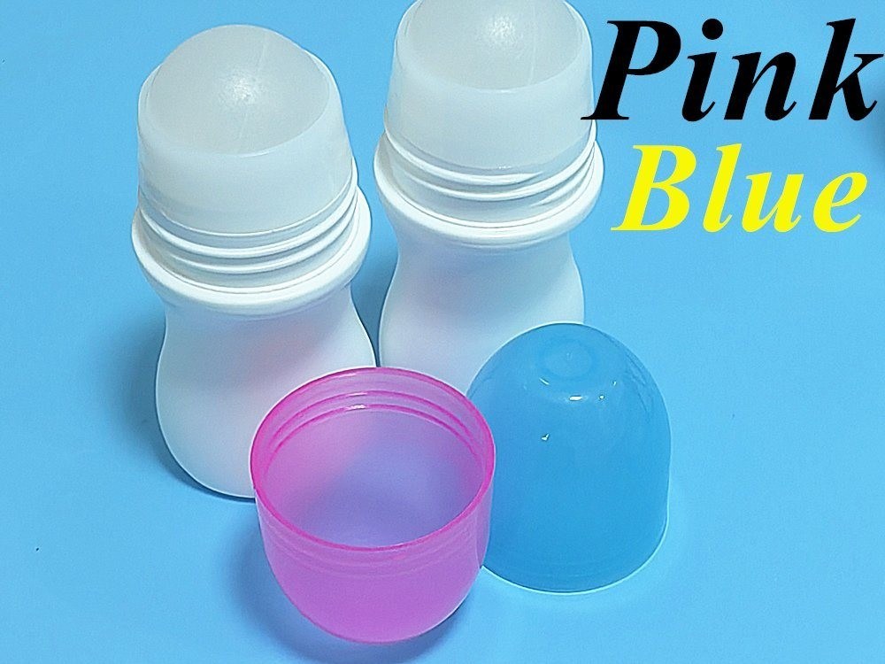 Protector solar para el cuidado corporal de 30 ml y 50 ml de HDPE aceite esencial vacío Botella de desodorante de plástico con bola de rodillo para el olor corporal