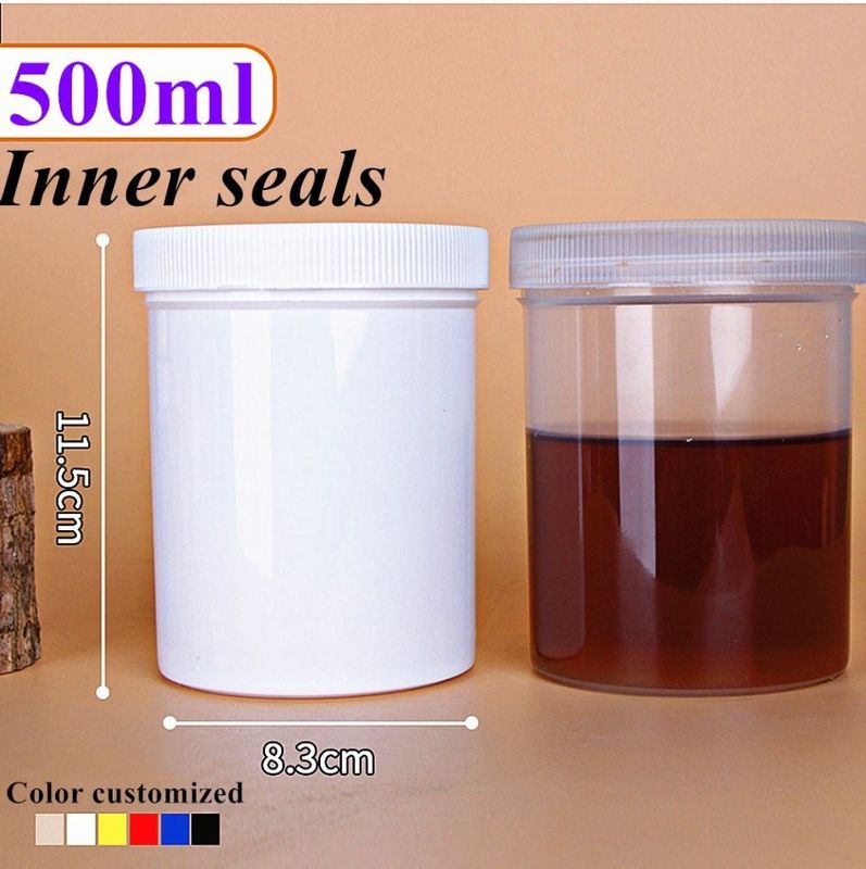 150g 250g 500g PP Cosmética Crema Jar Blanco Negro Azul Plastic Cosmético Jar Cuerpo Frotador vidrio crema para el rostro Jar