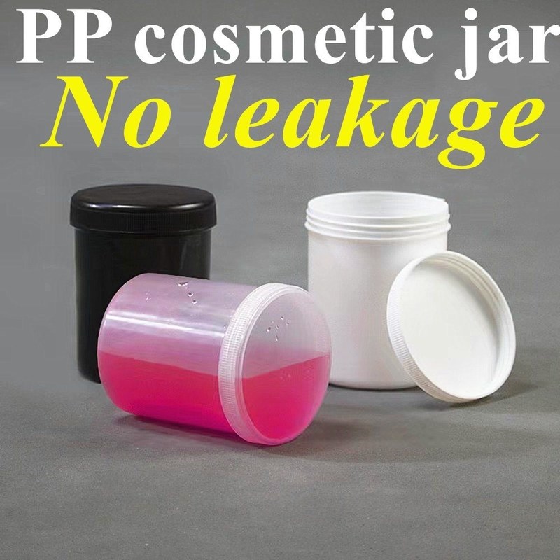 150 ml 250 ml 500 ml 1000 ml PP plástico blanco vacío de lujo redondo crema ungüento frasco de PP frasco cosmético embalaje con tapa