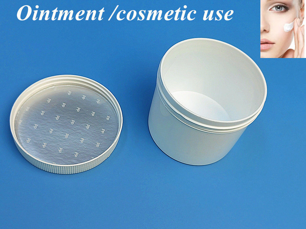 250ml 8oz 500ml 950ml 1000ml PP Cosméticos de plástico transparente translúcido White Pot ungüento de plástico Jarrón de crema con tapa de tornillo