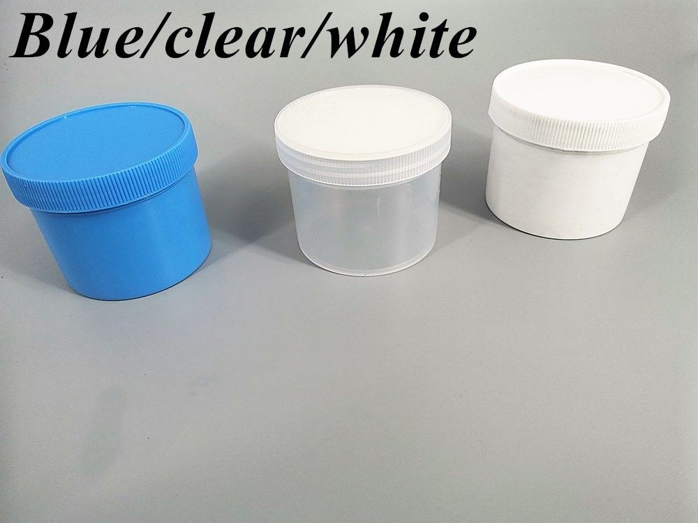 250ml 8oz 500ml 950ml 1000ml PP Cosméticos de plástico transparente translúcido White Pot ungüento de plástico Jarrón de crema con tapa de tornillo