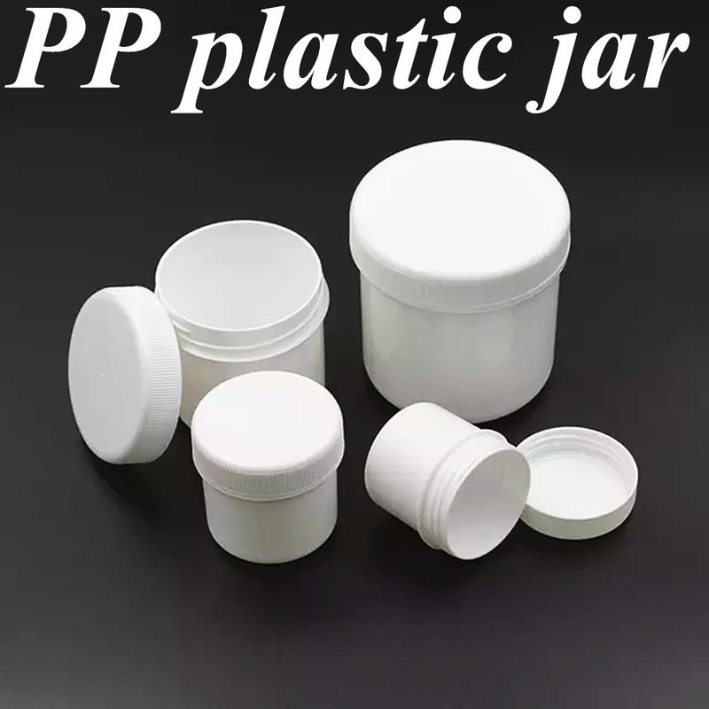 250ml 8oz 500ml 950ml 1000ml PP Cosméticos de plástico transparente translúcido White Pot ungüento de plástico Jarrón de crema con tapa de tornillo