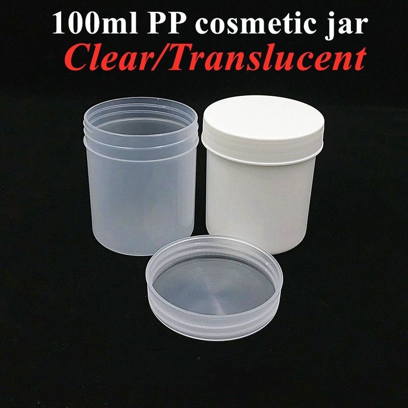 150 ml 250 ml 500 ml 1000 ml Contenedor vacío lata de alimentos de plástico PP crema cosmética pomada Jarrón con tapa fácilmente abierta