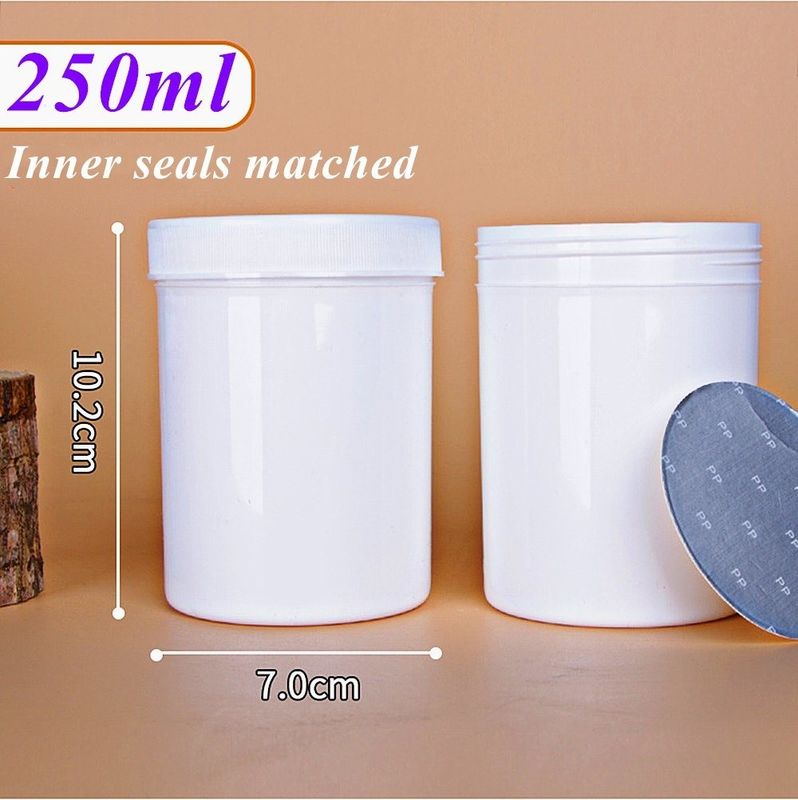150 ml 250 ml 500 ml 1000 ml Contenedor vacío lata de alimentos de plástico PP crema cosmética pomada Jarrón con tapa fácilmente abierta