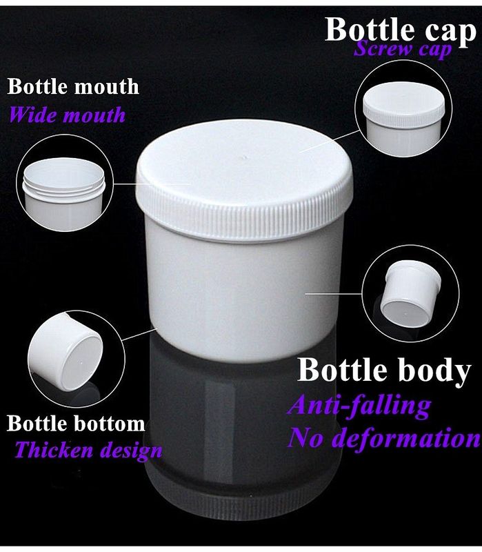 150 ml 250 ml 500 ml 1000 ml Contenedor vacío lata de alimentos de plástico PP crema cosmética pomada Jarrón con tapa fácilmente abierta