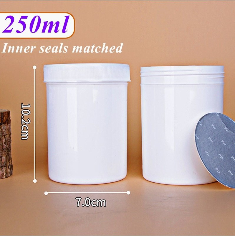 100g 250g 500g Double Wall White Black Blue PP Creme Jar with Screw Cap Creme Face Cleanser Lip Foot Jarrón cosmético de PP con tapa de tornillo