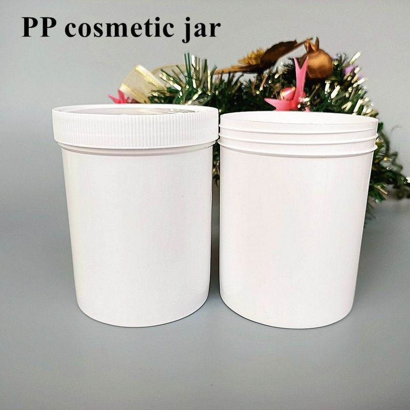 150g 250g 500g Blanco Azul Negro Eco Amigo Plástico PP Diseño de tapa de tornillo Cara Cosmética Cuerpo Ungüento de plástico Jar de crema