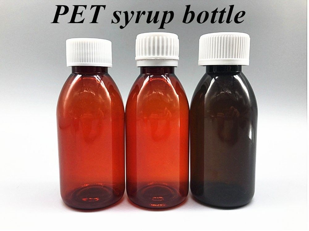 3 oz 4 oz 5 oz farmacéutico para mascotas Pet ámbar recipiente de plástico jarabe de tos botella de medicina oral botella de líquido