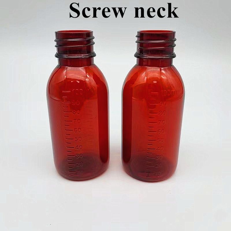 100 ml 120 ml líquido oral para mascotas Contenedor de jarabe de tos de ámbar jarabe de tos de ámbar vacío Botella con tapa de cuerda