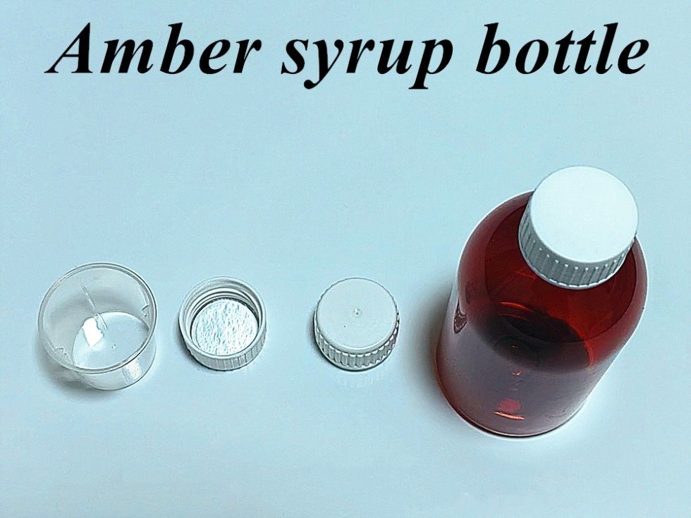 100 ml 120 ml 150 ml Botella de jarabe líquido oral marrón Botella de medicina para mascotas Botella de jarabe de tos de plástico con tapa a prueba de manipulación