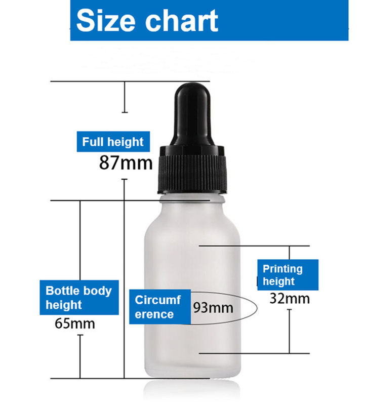 5 ml 10 ml 15 ml 20 ml 30 ml botella de aceite esencial vacía de 1 oz botella de gotero de vidrio helado blanco botella con tapa de gotero de anillo de oro