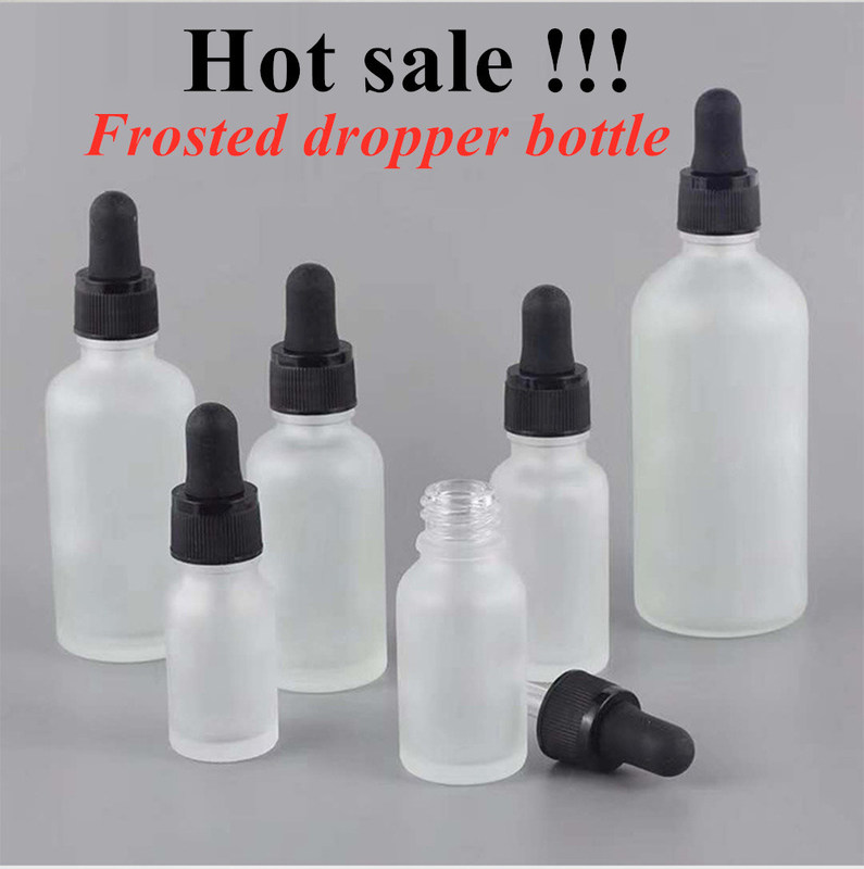 Luxo 15ml 20ml 30ml 50ml Aceite esencial vacío Blanco mate Amarillo helado vidrio de aceite esencial Botella de goteo