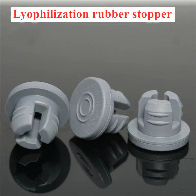 13 mm 20 mm 32 mm Uso Médico Liofilización Gris Azul Tapones de caucho butílico para vial de vidrio Botella de perfusión de vidrio
