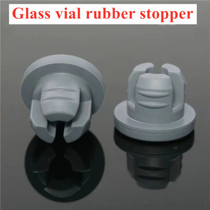 13 mm 20 mm 32 mm Uso Médico Liofilización Gris Azul Tapones de caucho butílico para vial de vidrio Botella de perfusión de vidrio