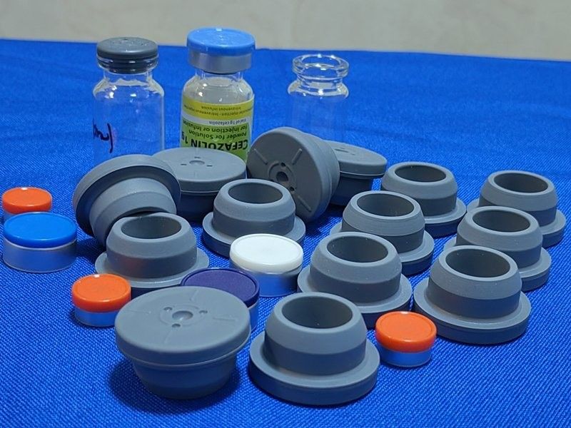 Tapón de goma borominada de silicona de grado farmacéutico de 13 mm, 20 mm y 28 mm para vial de inyección liofilizado de vidrio