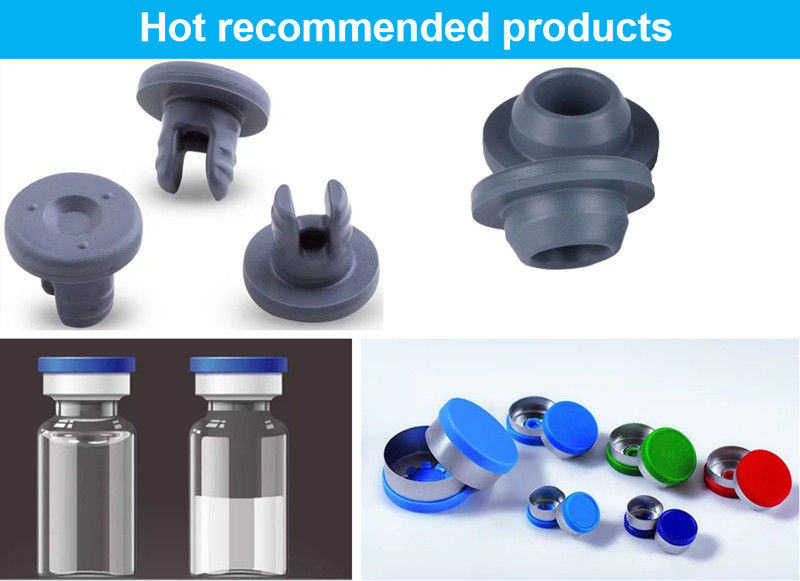 Cumplimiento de las normas GMP 13mm 20mm 23mm 28mm 32mm Tapón de caucho butílico redondo médico estéril para botella de infusión de vidrio