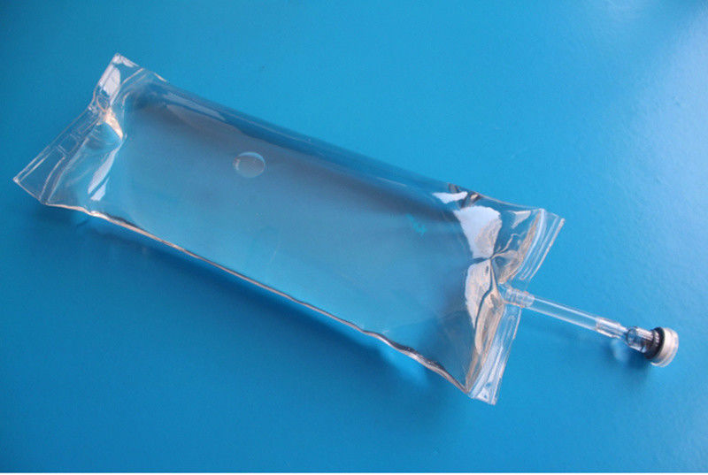Bolsa de perfusión IV de PVC vacía con tapones de líquido IV de PVC