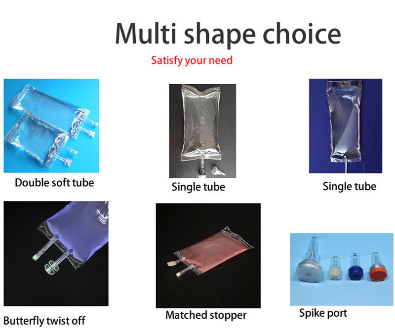 2000 ml 3000 ml 5000 ml Butterfly Dual Port Twist off Transfusión Bolsa de infusión de PVC desechable para veterinarios