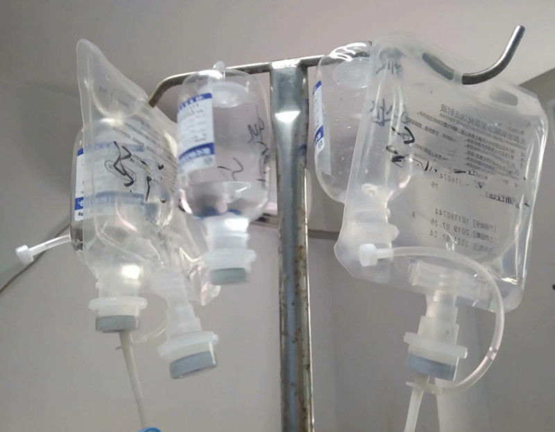 Laboratorio Hospital Veterinario 100 ml 250 ml Bolsa de perfusión médica de puerto único no de PVC IV Bolsa de solución líquida