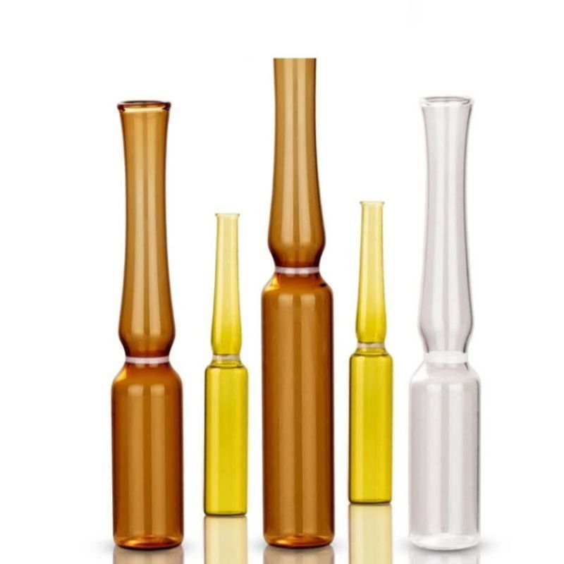 1ml5ml 10ml 20ml cosmético para el cuidado de la piel farmacéutico Ampola de vidrio Anillo de color Impresión de logotipo Impresión de pantalla Formulario B Formulario