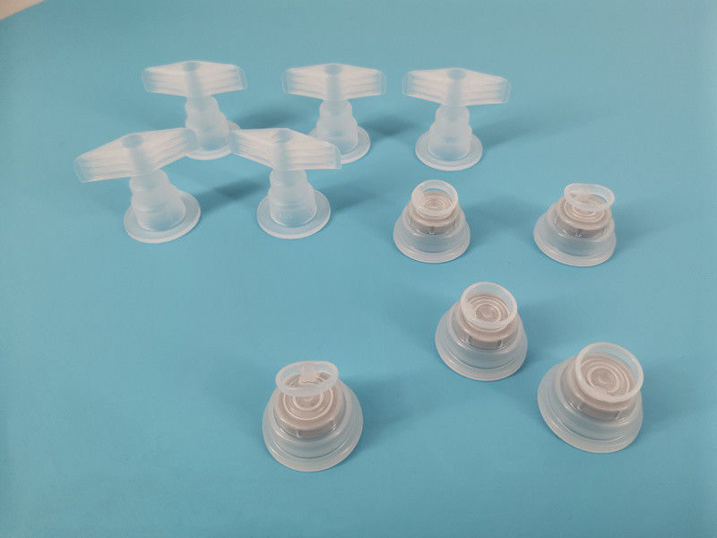 Doble válvula plegable con válvula única para romper la tapa de infusión para botella de infusión Lvp PP de 30 mm Euro Cap con dos cabezas