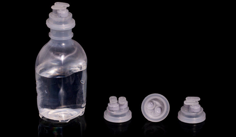 Doble válvula plegable con válvula única para romper la tapa de infusión para botella de infusión Lvp PP de 30 mm Euro Cap con dos cabezas