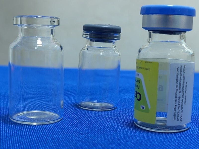 5 ml 7 ml 10 ml Ámbar claro de vidrio borosilicato neutro bajo Vial de vidrio pequeño para inyección