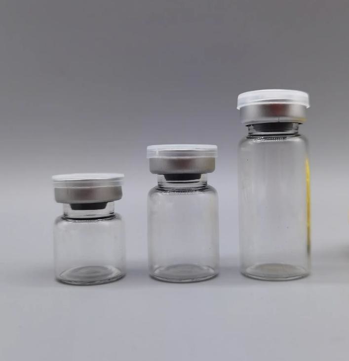 Botellas de vidrio estéril para inyecciones médicas farmacéuticas de 5 ml, 7 ml, 10 ml y 20 ml de vidrio tubular con tapón de goma